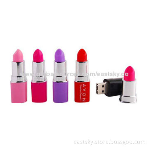 Lipstick-shaped USB Drive, Lipstick Design for Ladies, USB 2.0 Interface